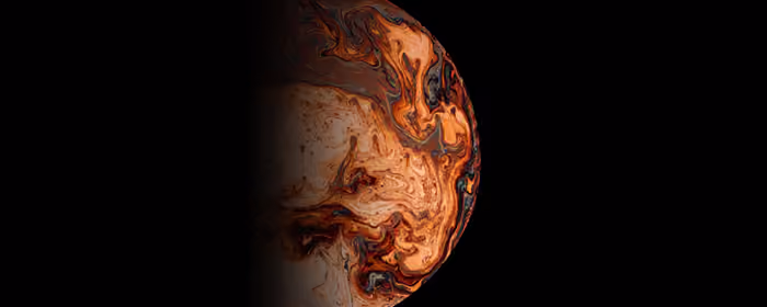 Обои краска для двух мониторов (7680x2160): планета, краска, орбита, вселенная