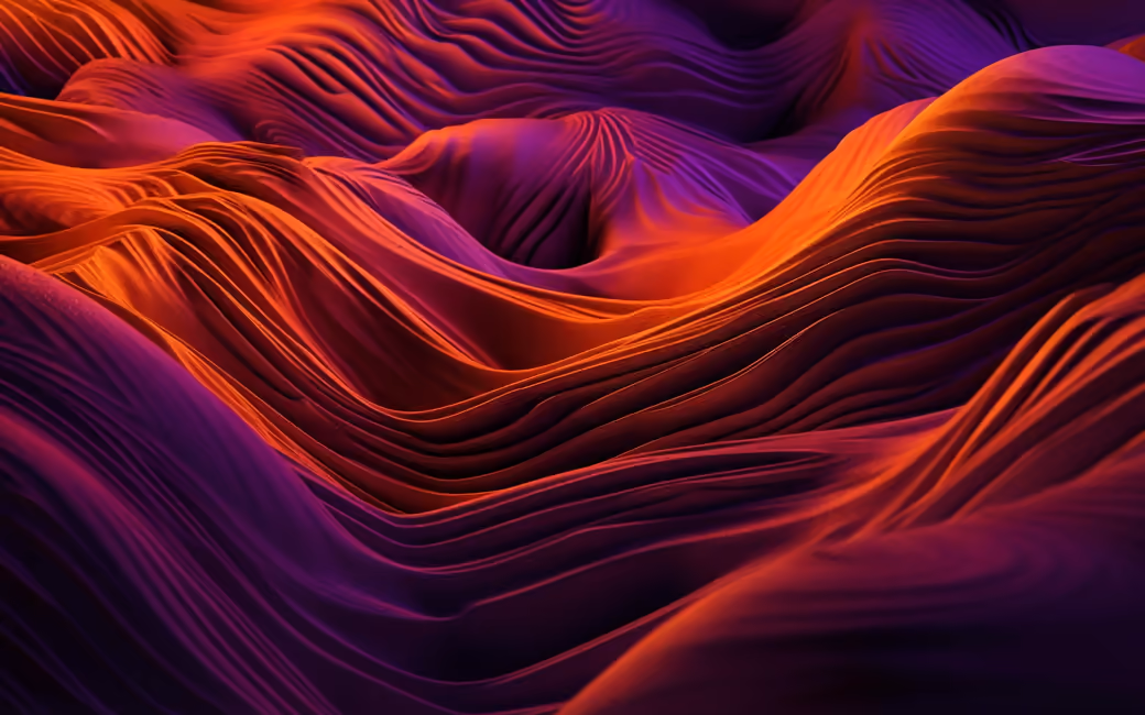 Abstract red waves in layers — desktop and phone wallpaper, free download