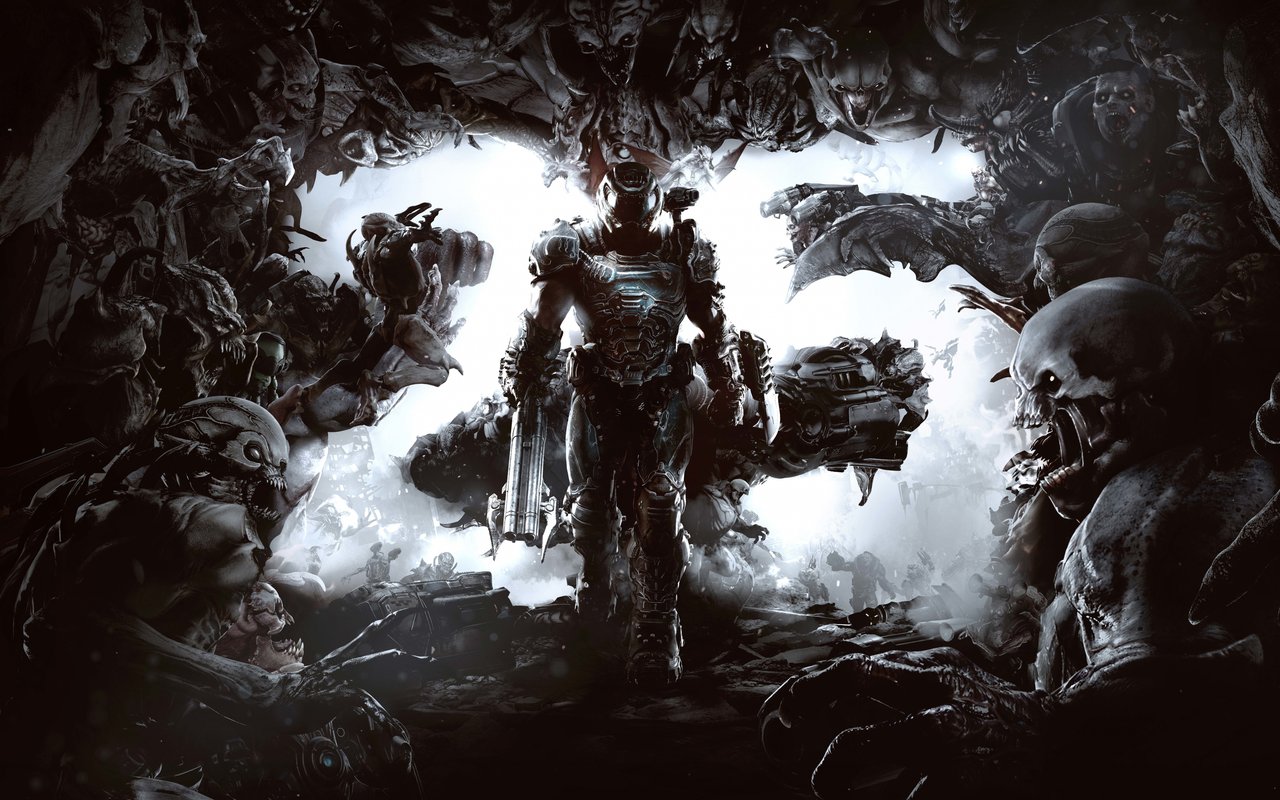 Doom 25th Anniversary постер - WXGA_1280 обои в разрешении 1280x800