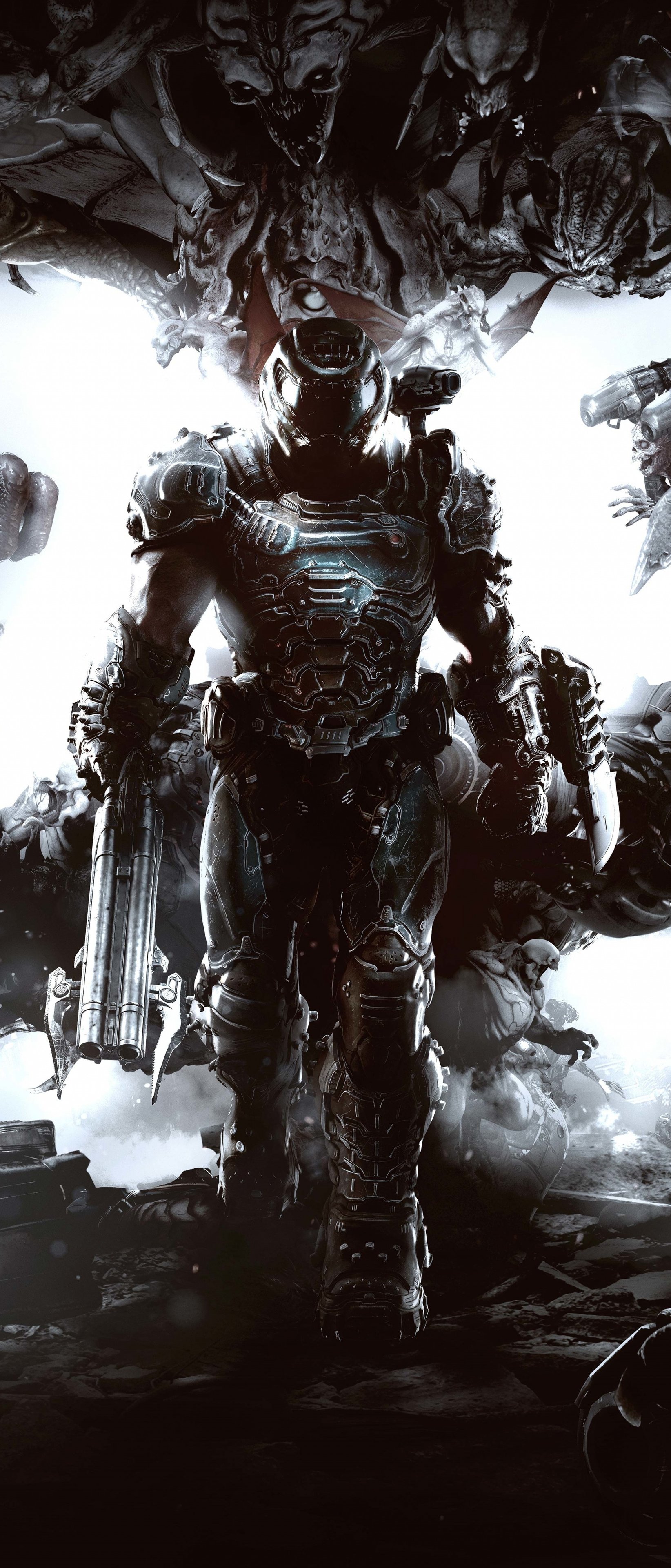Doom 25th Anniversary постер - Обои для Sony Xperia 1/Xperia 1 III/Xperia PRO-I в разрешении 1644x3840
