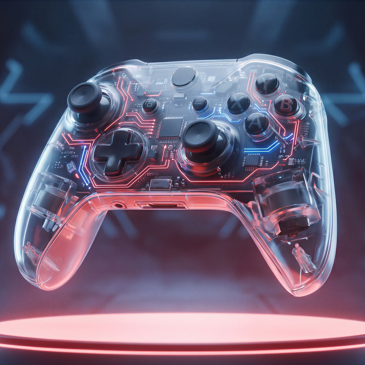 Transparent Xbox Controller with Microchip - Wallpapers for Lenovo, Huawei in 1280x1280 resolution