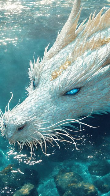 White Water Dragon - Wallpapers for Nokia, Samsung in 360x640 resolution