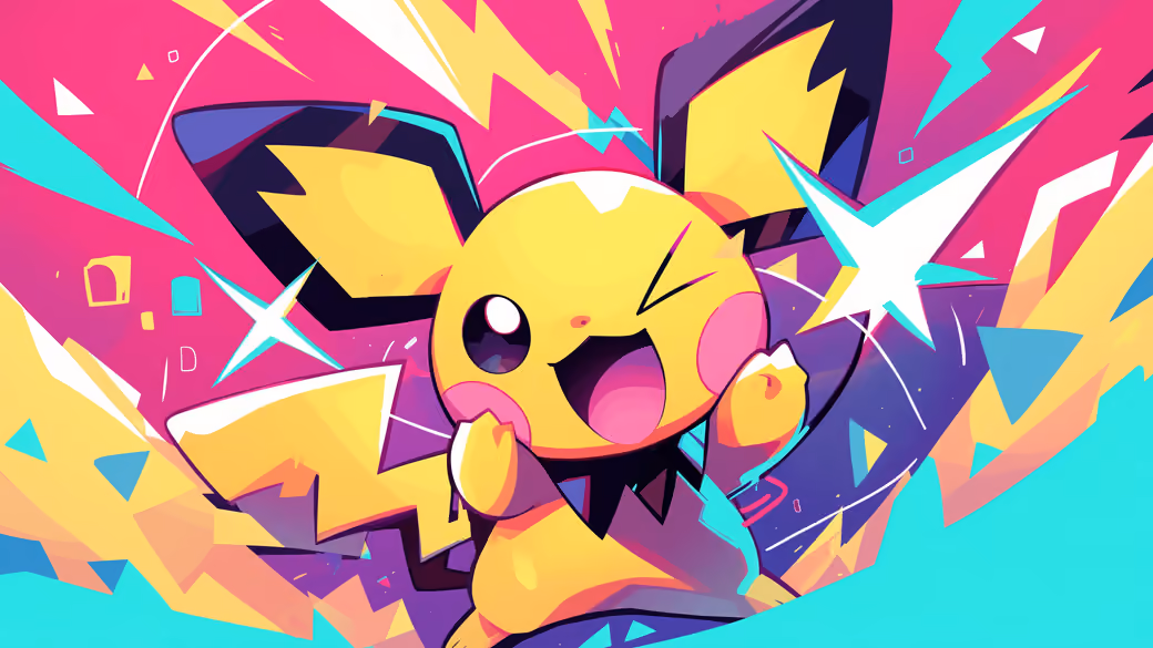 Pikachu with Lightning Effects - Wallpapers for Samsung Galaxy Tab S9+ in 2800x2800 resolution