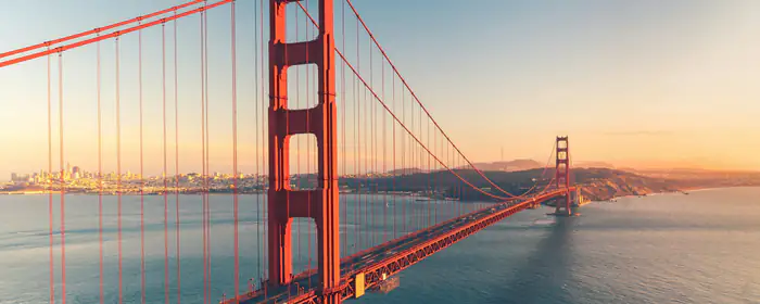 Cities wallpapers: San Francisco, Golden Gate Bridge, bay, sunset