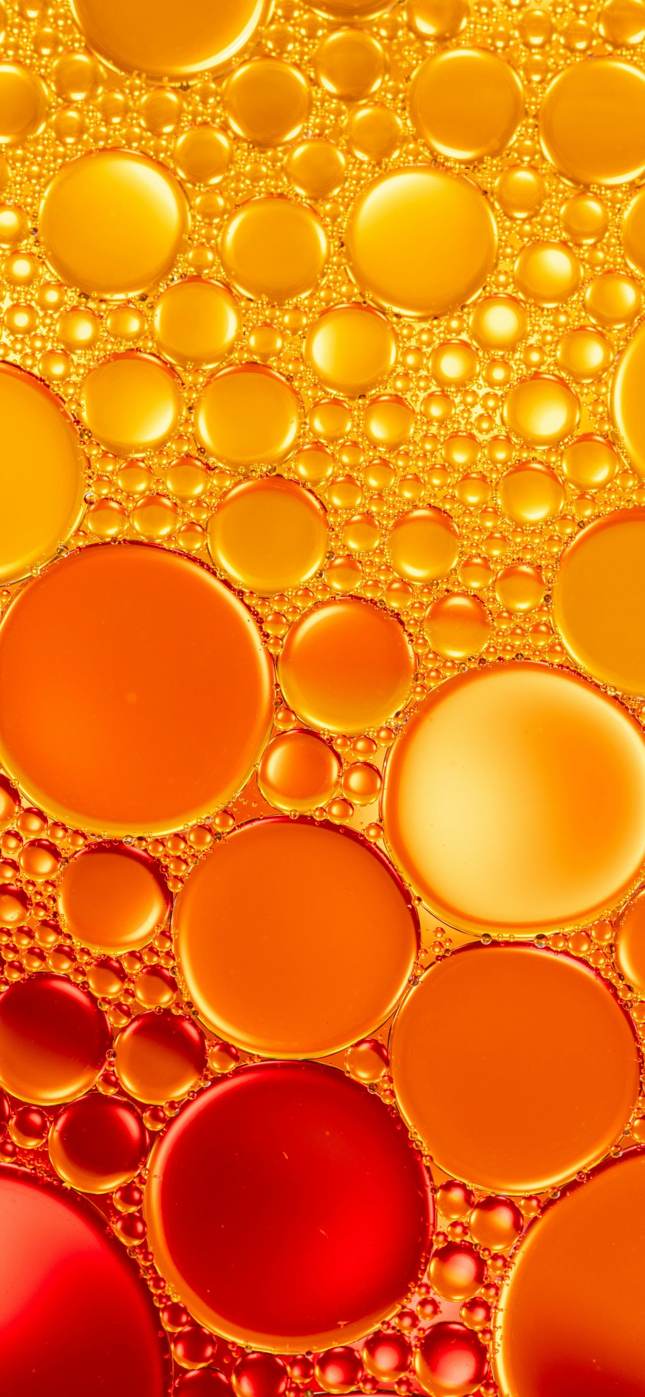 Macro Orange and Red Bubbles - Wallpapers for Xiaomi 15T in 1280x2772 resolution