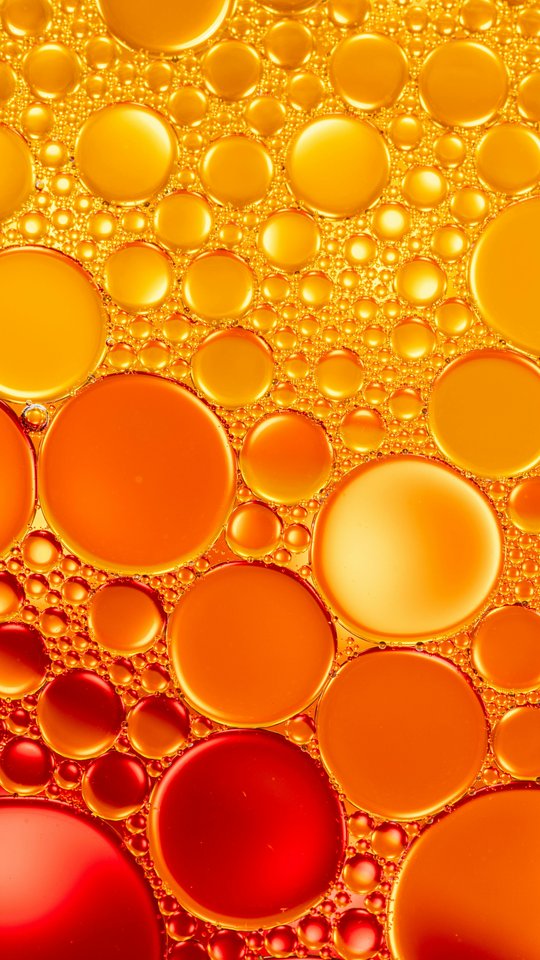 Macro Orange and Red Bubbles - Wallpapers for Samsung, HTC, Sony in 540x960 resolution