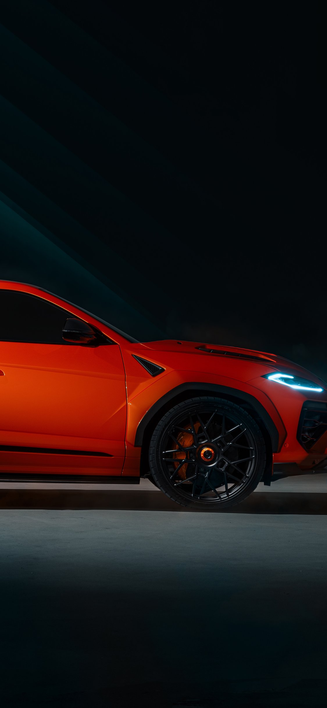 Orange Lamborghini Urus SE Widetrack - Wallpapers for iPhone X/XS/11 Pro in 1125x2436 resolution