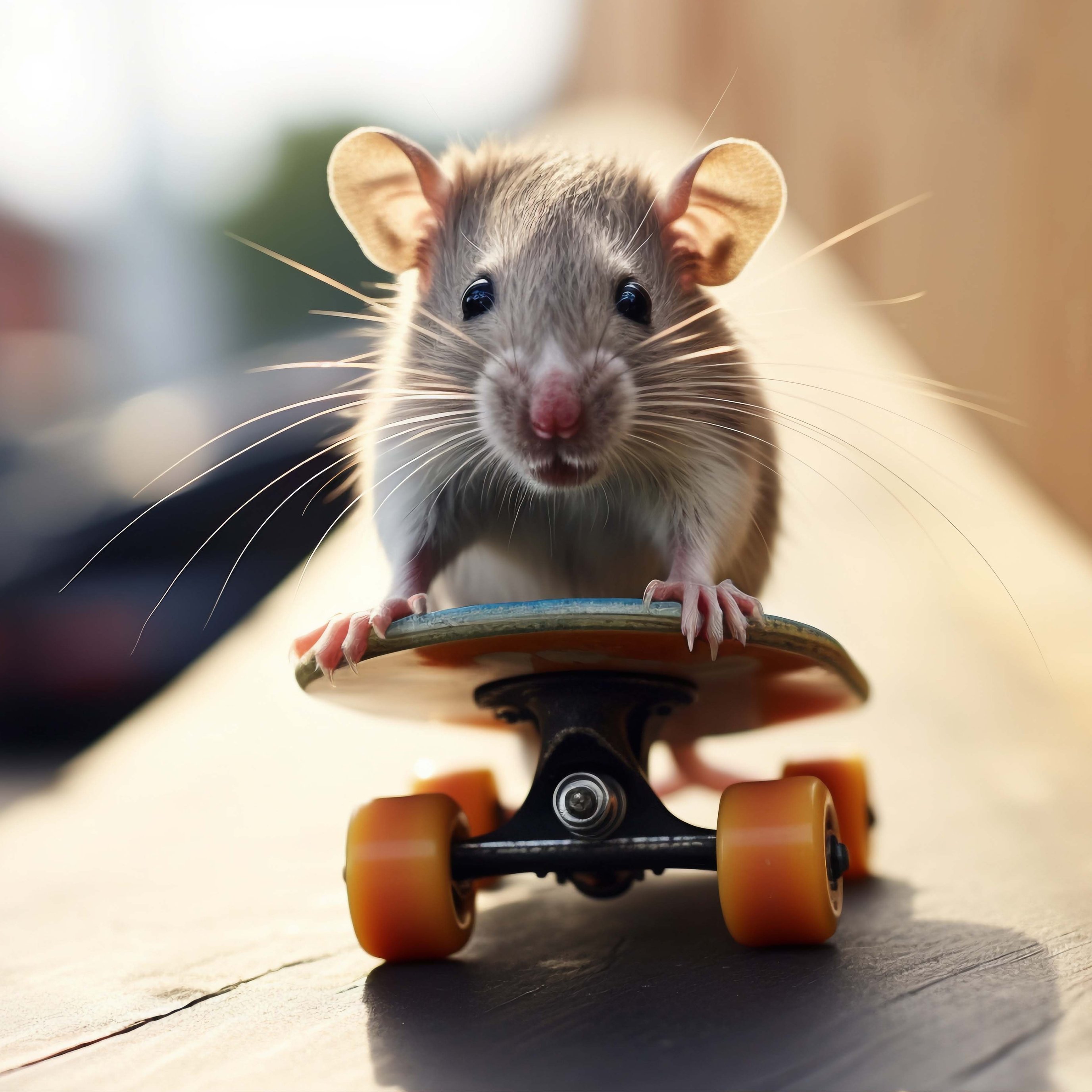 Mouse on a skateboard - Wallpapers for iPad Pro 13″ in 2752x2752 resolution