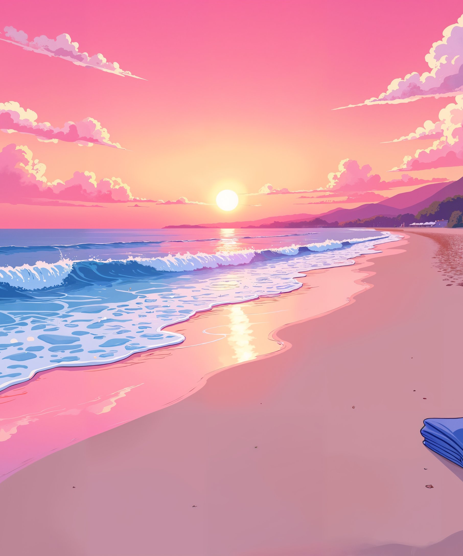 Relaxing Tropical Beach Sunset - Wallpapers for Samsung Galaxy Z Fold4/Z Fold5/Z Fold6 in 1812x2176 resolution