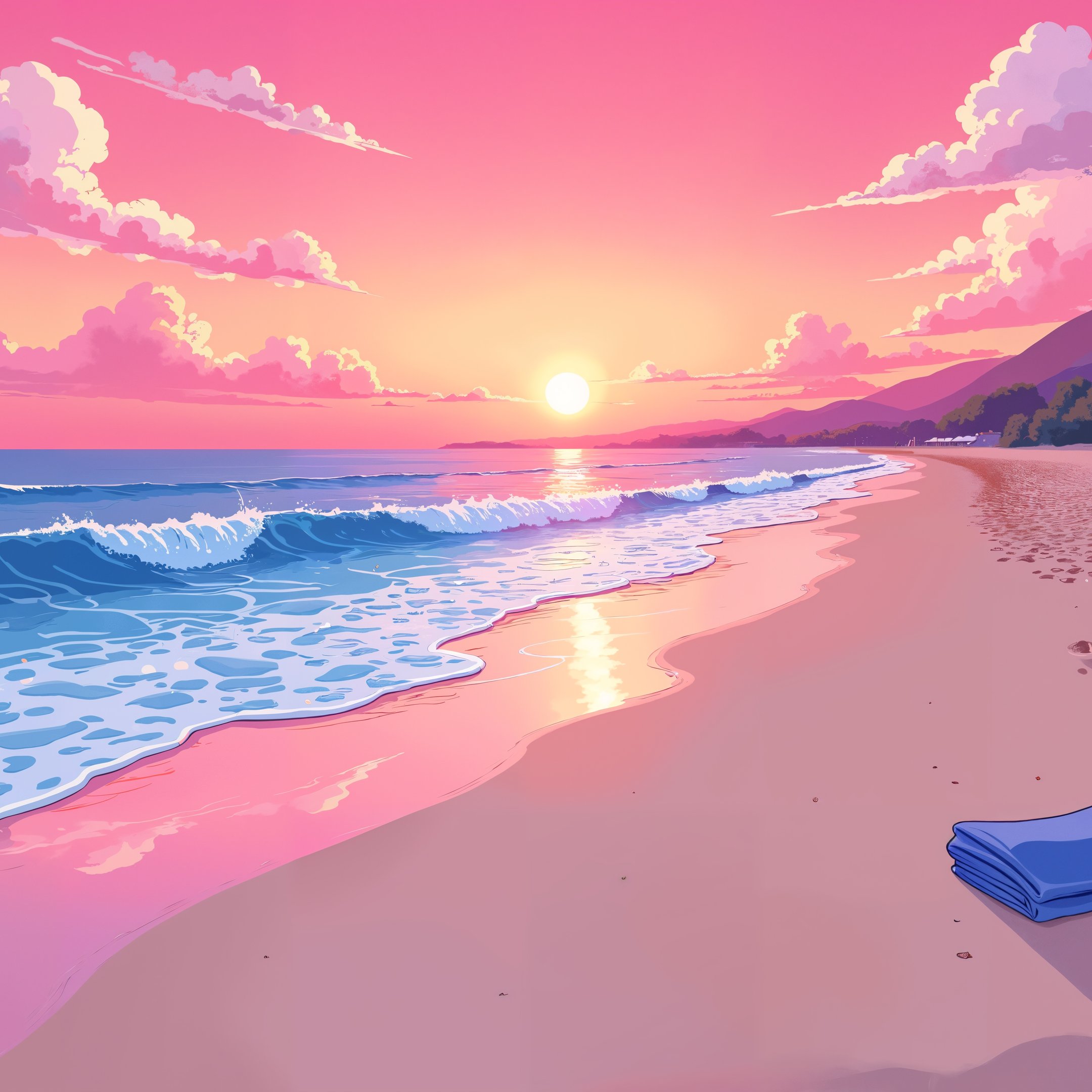 Relaxing Tropical Beach Sunset - Wallpapers for iPad 10.2″ in 2160x2160 resolution