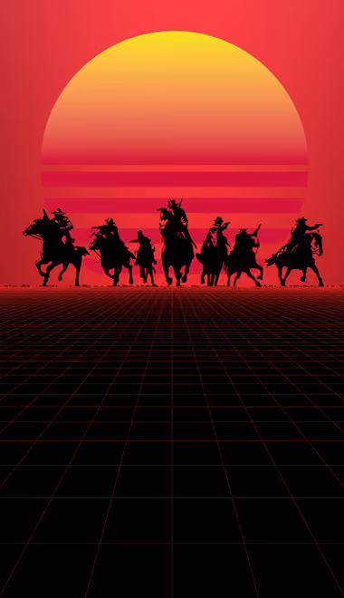 Обои жара для iPhone 11 Pro Max (1242x2688): Red Dead Redemption, Солнце, закат, ночь