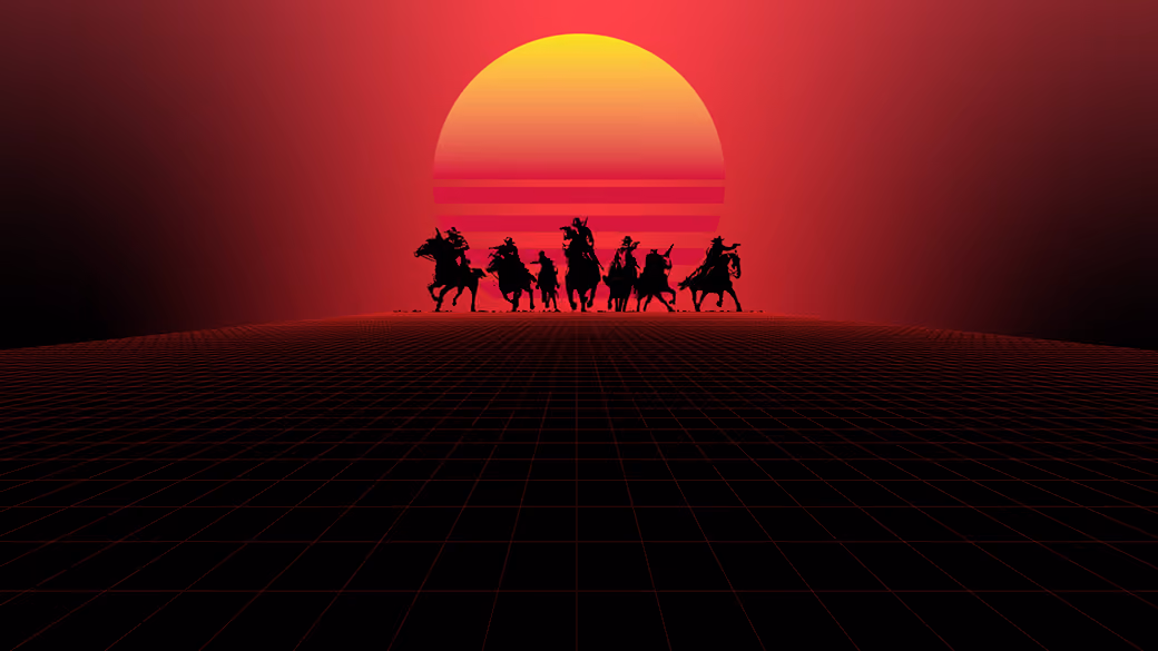 Закат в Red Dead Redemption - WSXGA обои в разрешении 1440x900