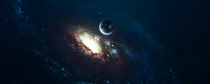 UltraWide 32:9 обои туманность (5120x1440): планета, галактика, звёзды, вселенная