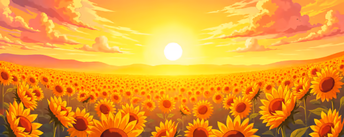 Nature wallpapers: Sun, field, sunflower, sunset