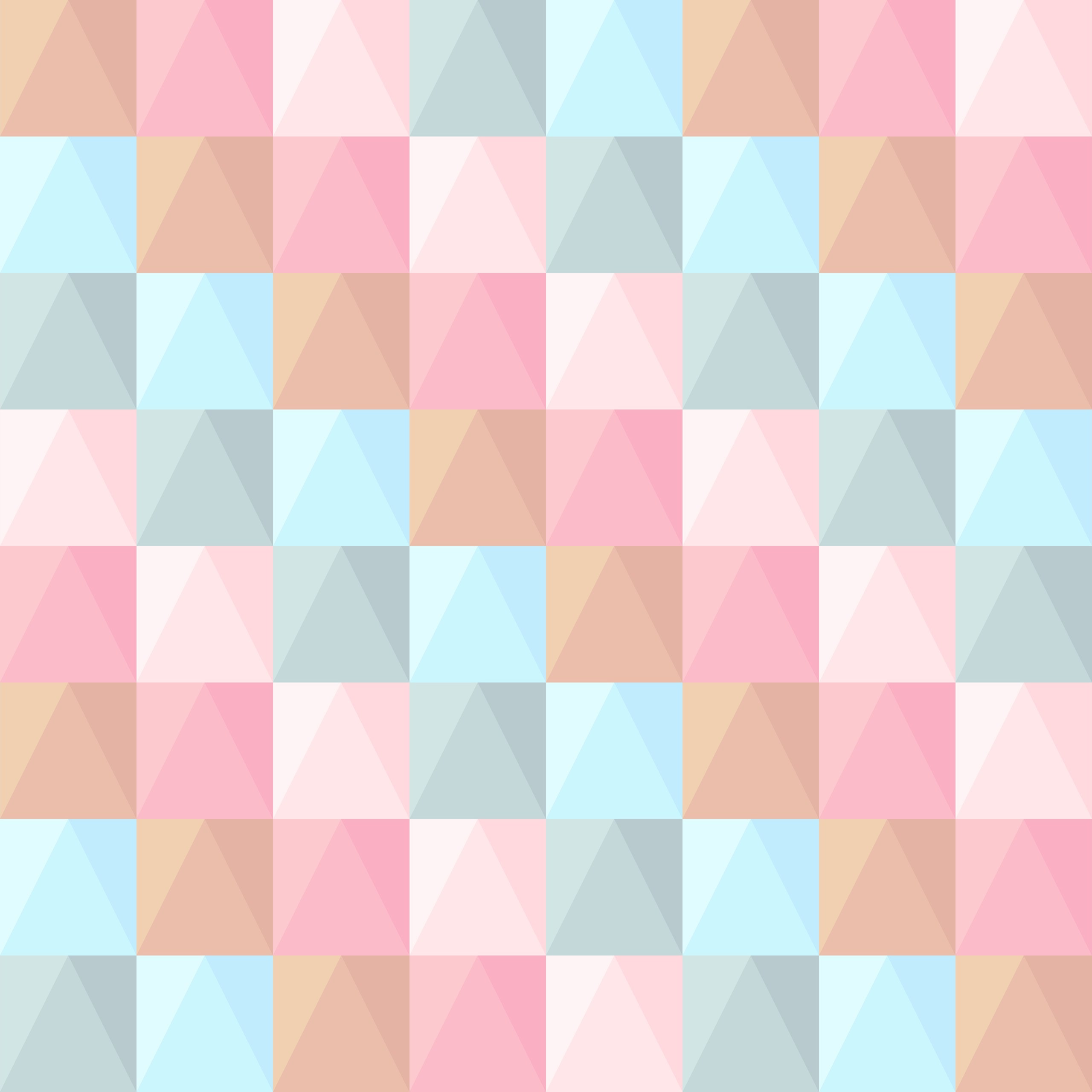 Pastel Low Poly Mosaic Pattern - Wallpapers for Samsung Galaxy Tab S9 FE+/Tab S11, Xiaomi Pad 5, Redmi Pad 2 Pro, POCO Pad in 2560x2560 resolution