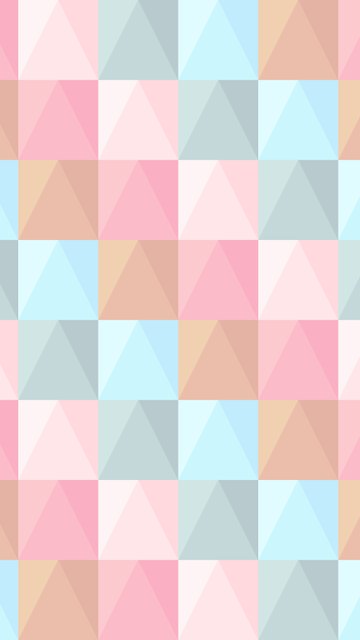 Pastel Low Poly Mosaic Pattern - Wallpapers for Nokia, Samsung in 360x640 resolution