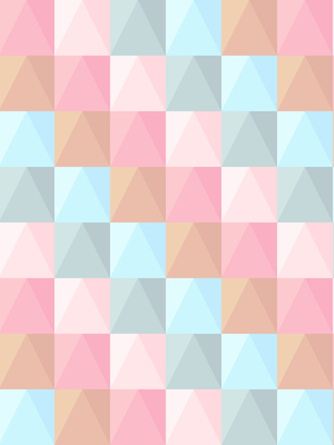 Pastel Low Poly Mosaic Pattern - Wallpapers for HTC/BlackBerry in 480x640 resolution