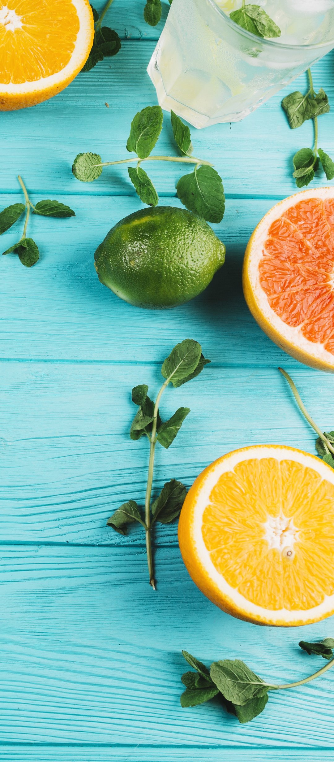 Citrus Fruit Arrangement on Wooden Table - Wallpapers for TECNO/Infinix in 1080x2460 resolution