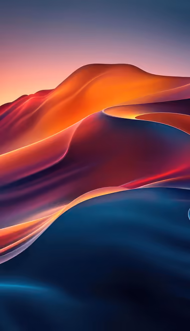 Обои градиент для LG/ASUS (480x854): пустыня, закат, ночь, песок
