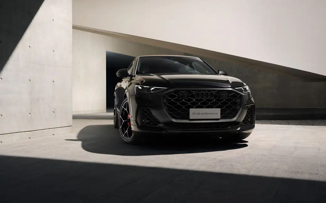Black Audi RS Q8 Performance — desktop and phone wallpaper, free download