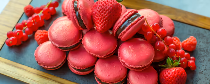 Food wallpapers: macaron, berries, dessert, sweet