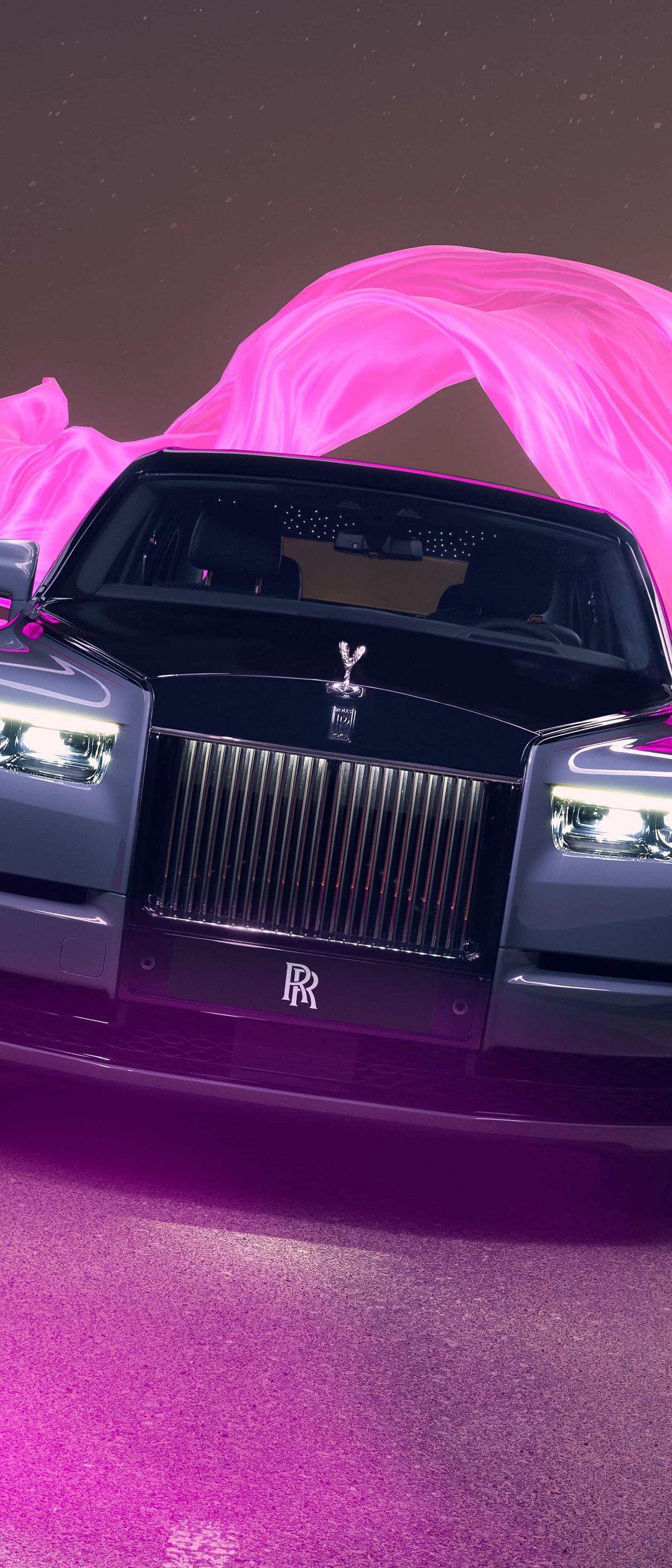 Rolls-Royce Phantom VIII front view - Wallpapers for Samsung Galaxy Z Flip7, Sony Xperia 5 II/5 III/5 V/10 IV/10 V, Xiaomi Mix Fold 3 in 1080x2520 resolution