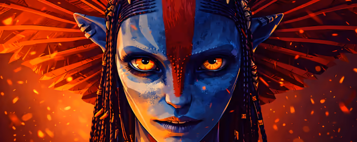 UltraWide 21:9 wallpapers (2560x1080): Avatar, yellow eyes, face, alien