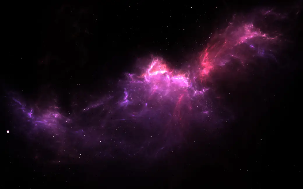 Pink Nebula Amidst Dark Space — desktop and phone wallpaper, free download