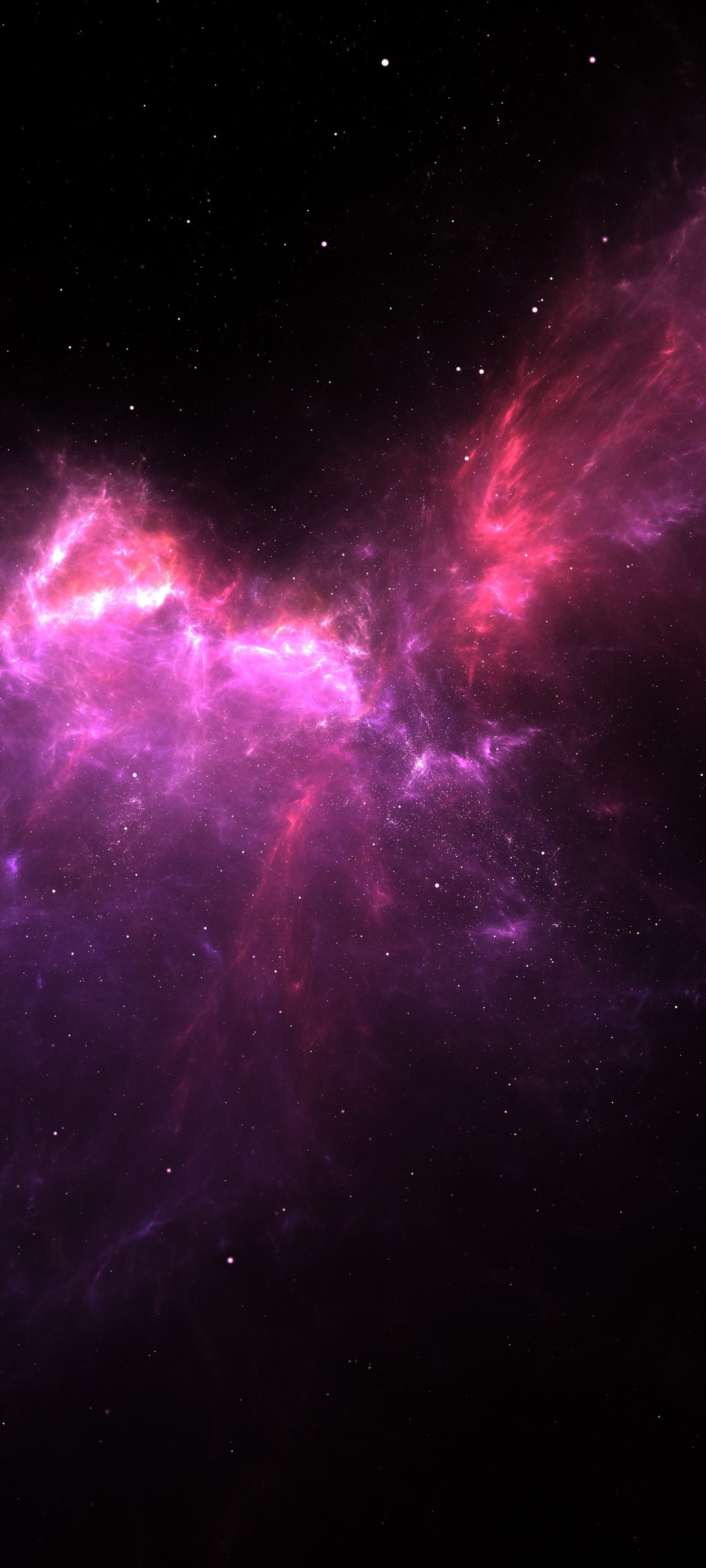 Pink Nebula Amidst Dark Space - Wallpapers for Samsung Galaxy M55, POCO M4/X4/X5, Xiaomi Redmi 12/13/Note 13/Note 14/Note 14S in 1080x2400 resolution