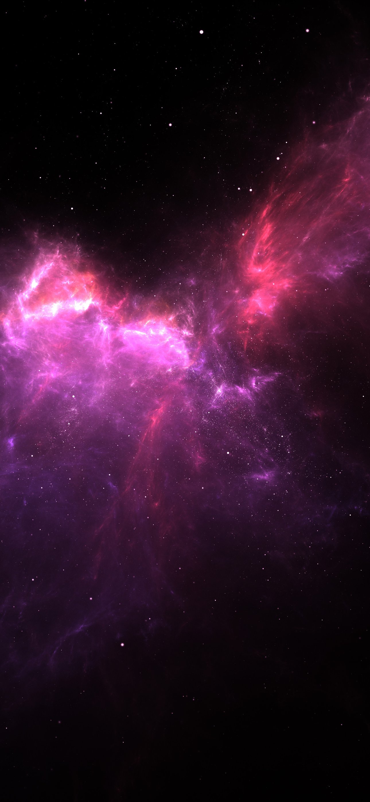 Pink Nebula Amidst Dark Space - Wallpapers for iPhone 15 Pro Max/14 Pro Max in 1290x2796 resolution