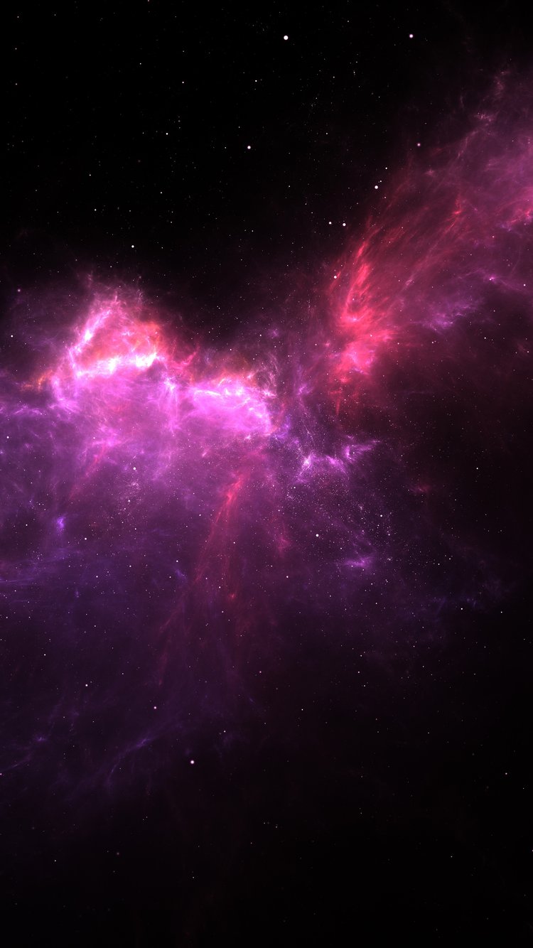 Pink Nebula Amidst Dark Space - Wallpapers for iPhone 6/6S/7/8/SE2/SE3 in 750x1334 resolution