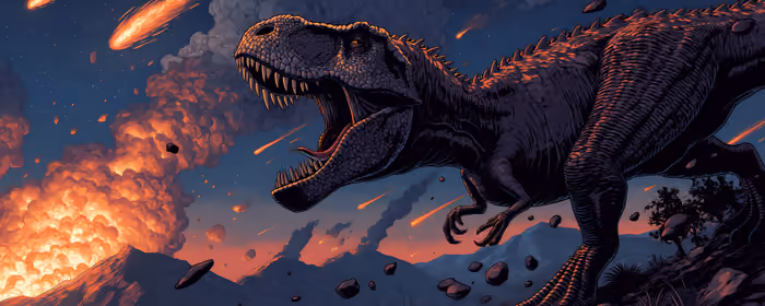 UltraWide 21:9 wallpapers (2560x1080): T-Rex, destruction, asteroid, mountains