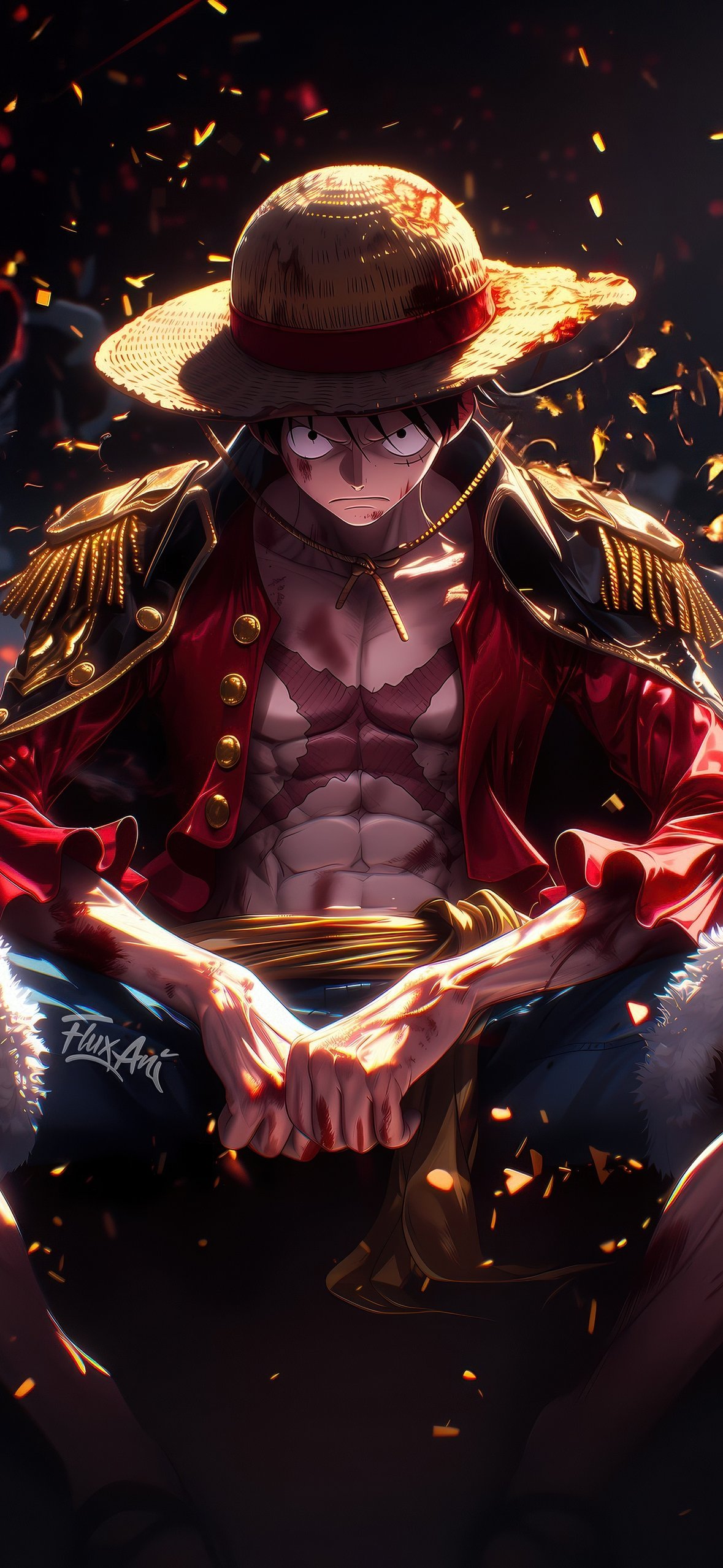 Monkey D. Luffy in Dark Night - Wallpapers for iPhone 14 Pro/15 Pro in 1179x2556 resolution