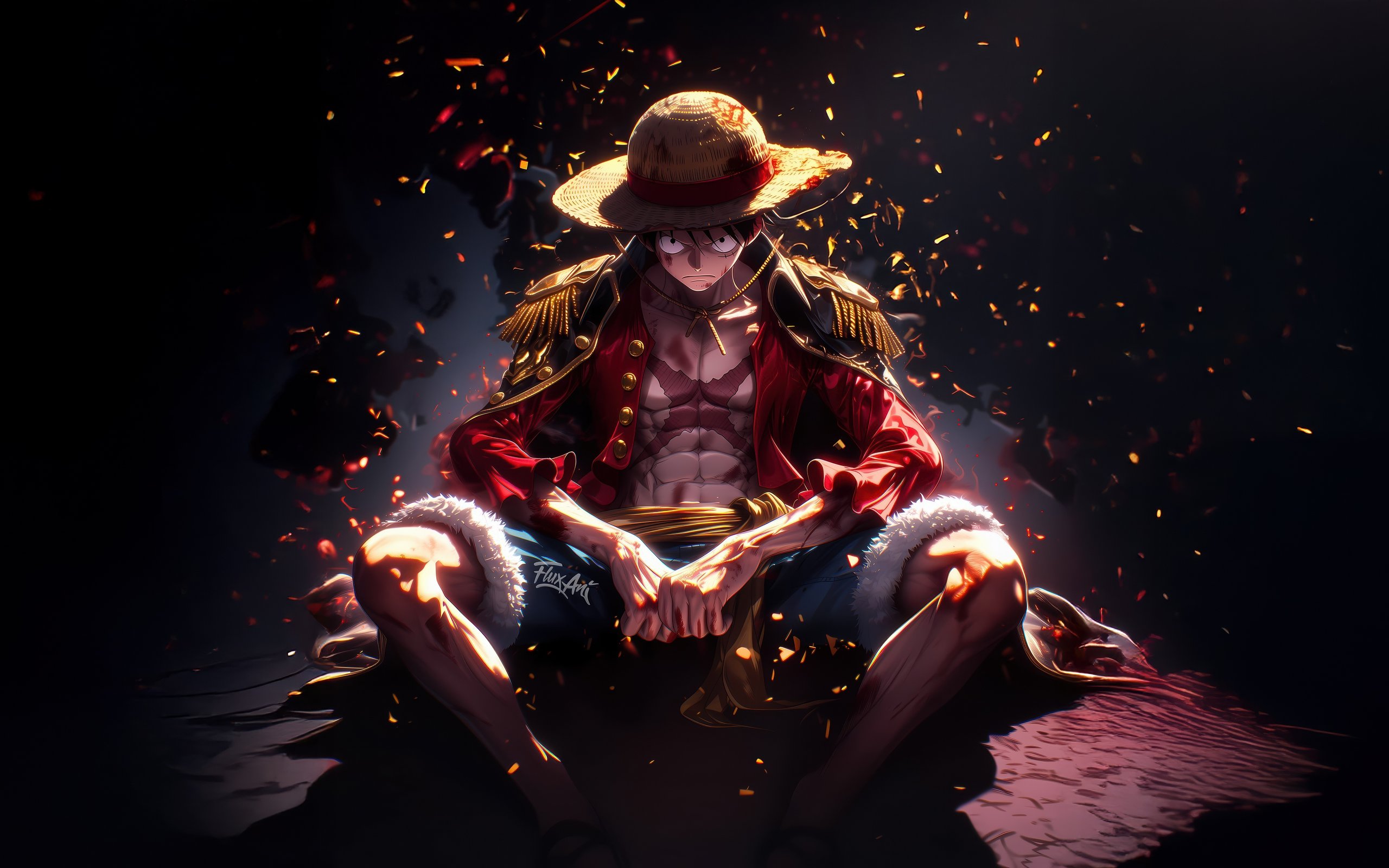 Monkey D. Luffy in Dark Night - WQXGA and for Apple MacBook Air 13 wallpapers in 2560x1600 resolution