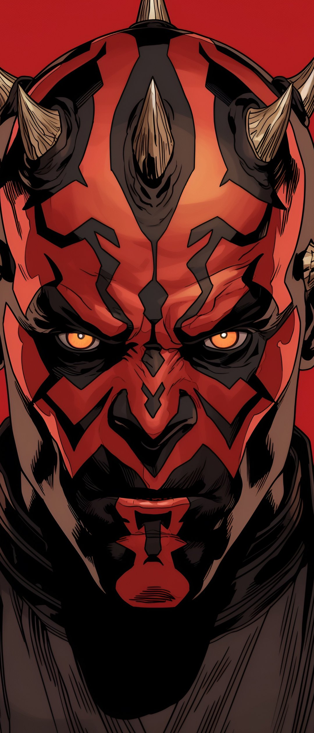 Darth Maul - Shadow Lord Portrait - Wallpapers for Samsung Galaxy Z Flip7, Sony Xperia 5 II/5 III/5 V/10 IV/10 V, Xiaomi Mix Fold 3 in 1080x2520 resolution