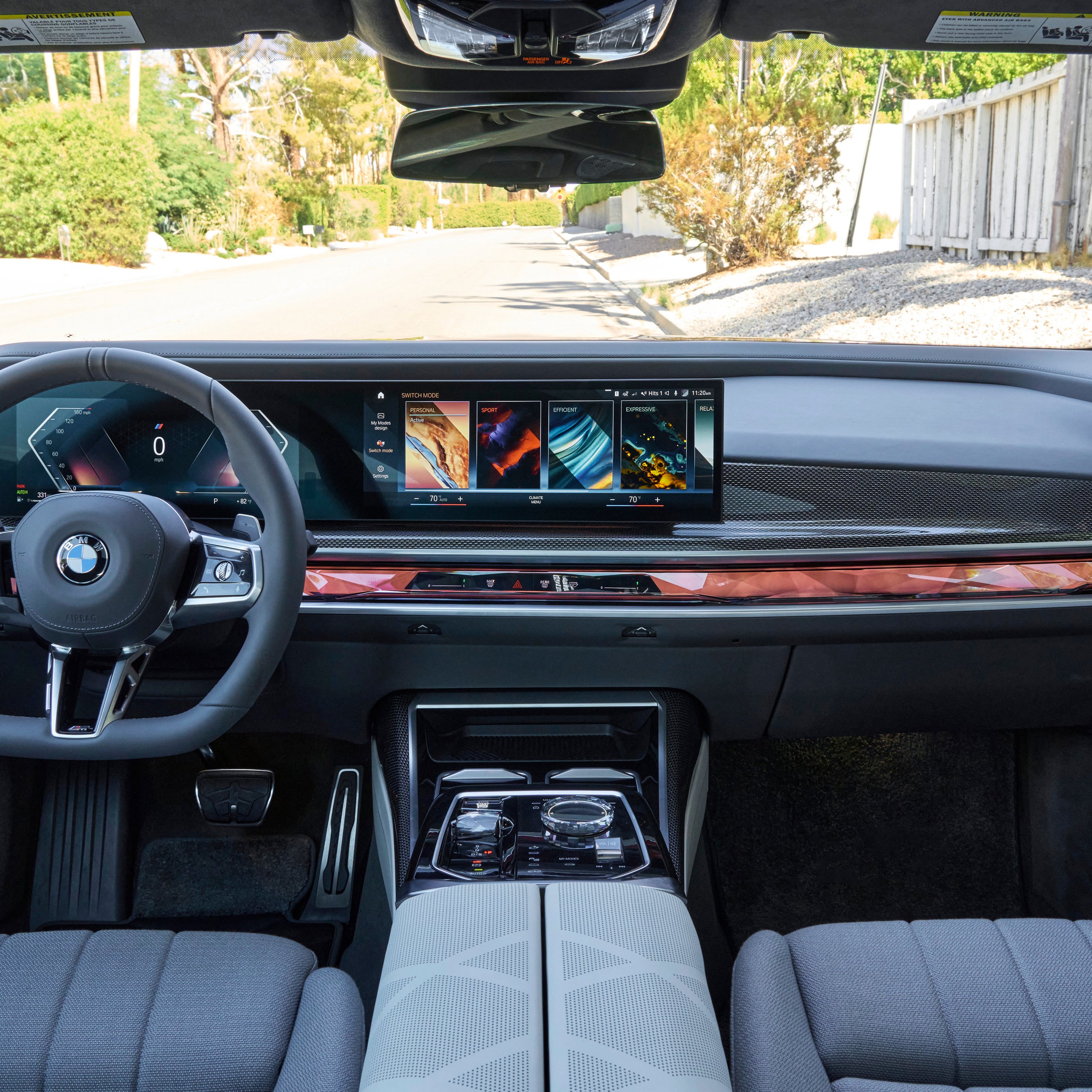 BMW 760i interior with digital dashboard - Wallpapers for Samsung Galaxy Tab S9+ in 2800x2800 resolution