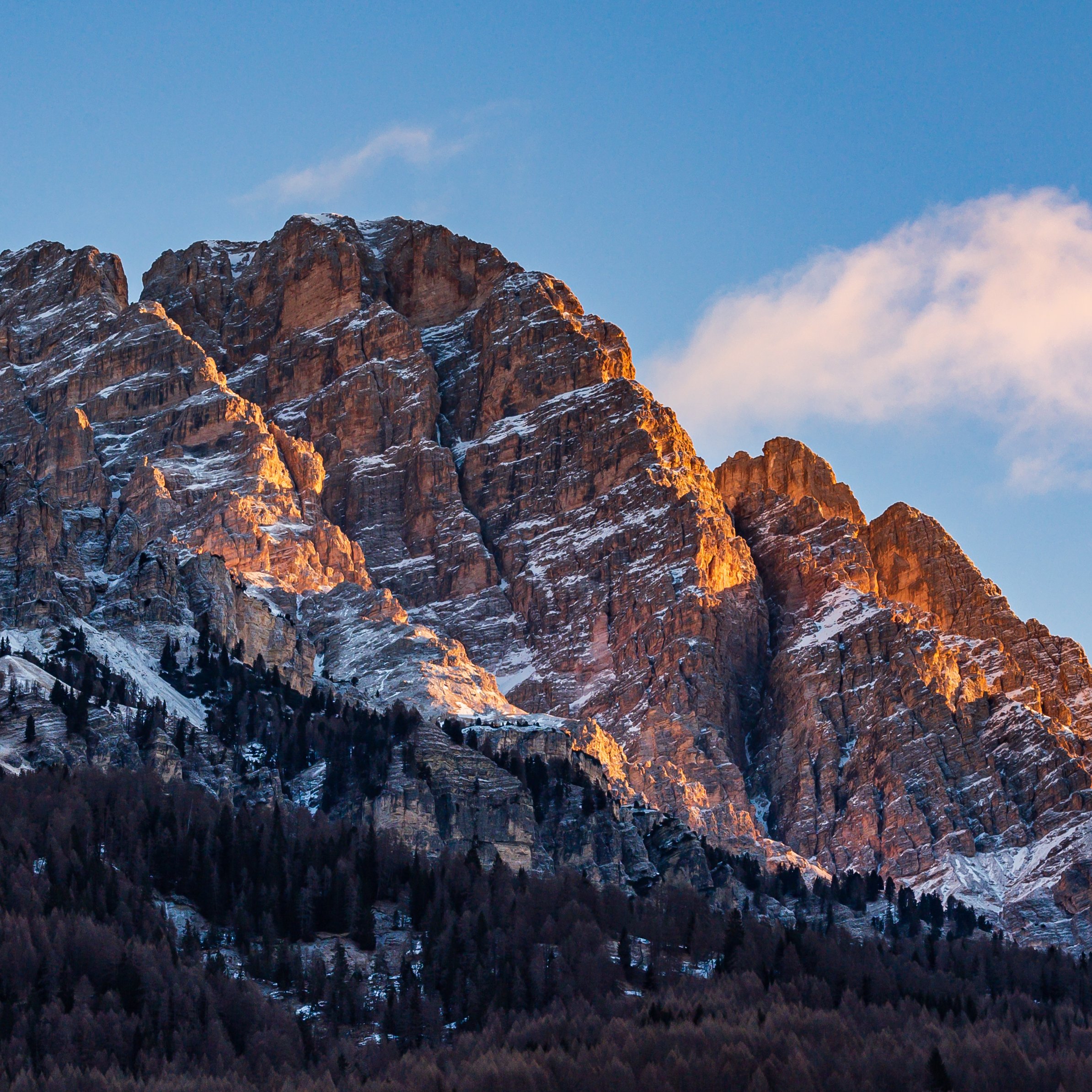 Dolomites Sunset in Italian Alps - Wallpapers for iPad Pro 11″ in 2388x2388 resolution