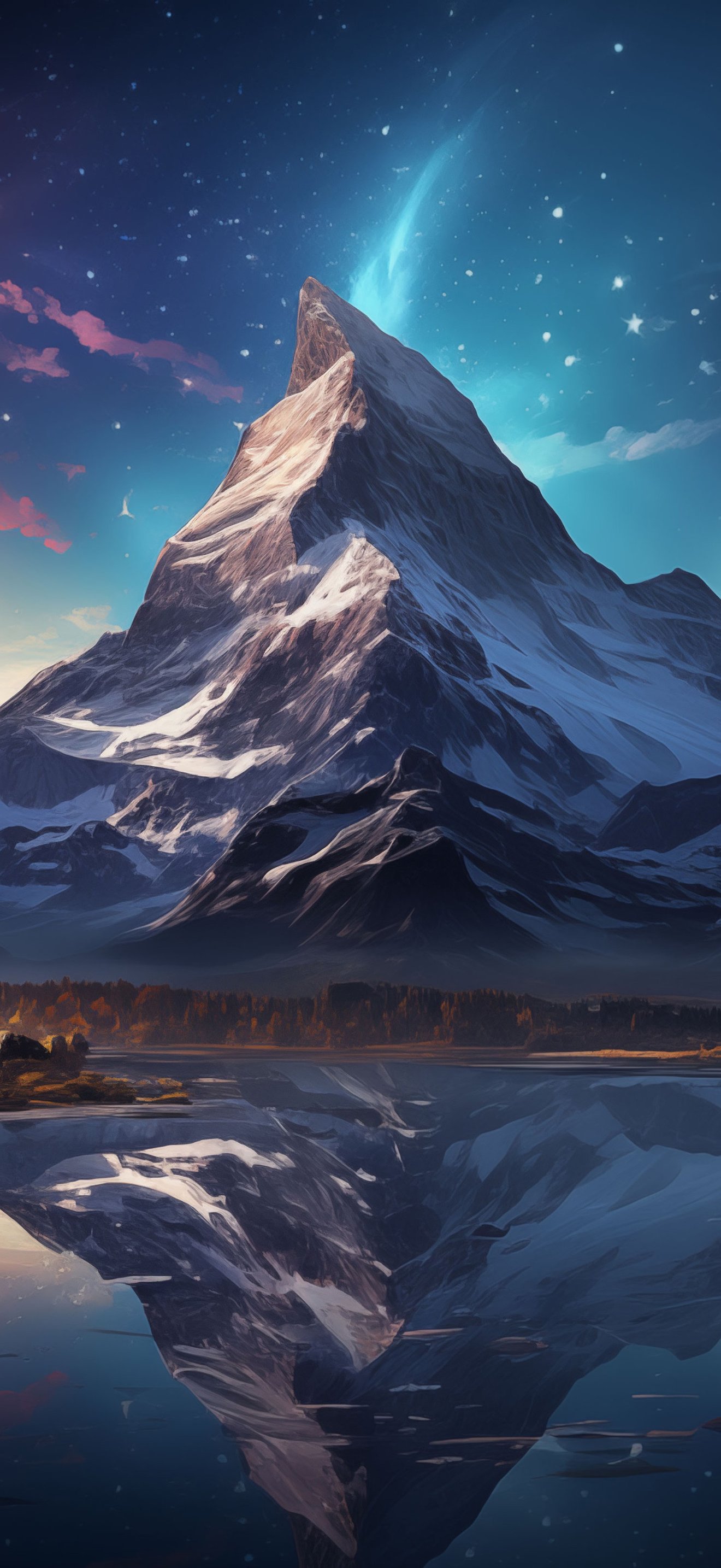 Sunset over a high mountain - Wallpapers for iPhone 18 Pro Max/17 Pro Max/16 Pro Max in 1320x2868 resolution