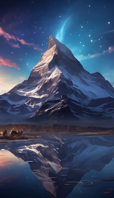 Nature wallpapers: mountains, lake, snow, forest