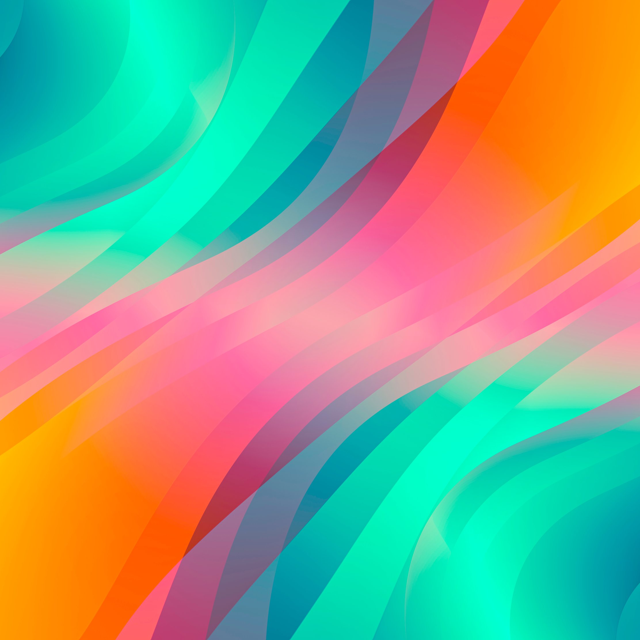 Abstract Neon Gradient Layers - Wallpapers for iPad Pro 10.5″ in 2224x2224 resolution
