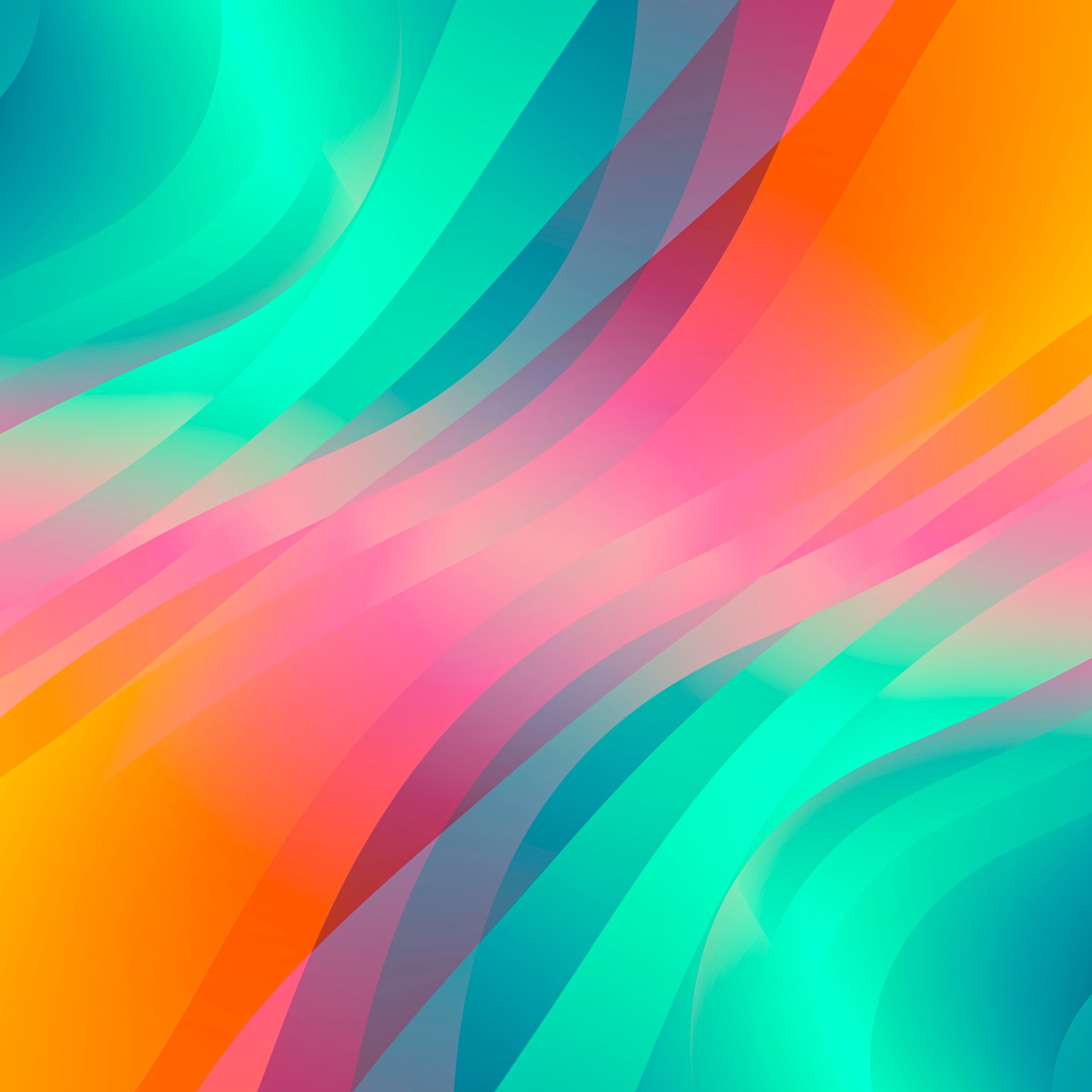 Abstract Neon Gradient Layers - Wallpapers for iPad Pro 12.9″ in 2732x2732 resolution