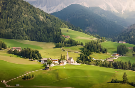 Nature wallpapers: Dolomites, village, Italy, Alps