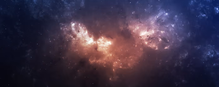 UltraWide 32:9 обои (3840x1080): туманность, галактика, звёзды, вселенная