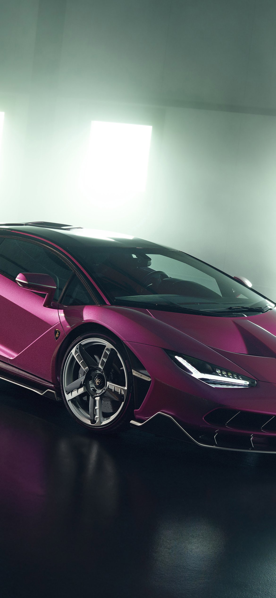 Lamborghini Centenario Purple Coupe - Wallpapers for iPhone 12 Pro/13 Pro/14 in 1170x2532 resolution
