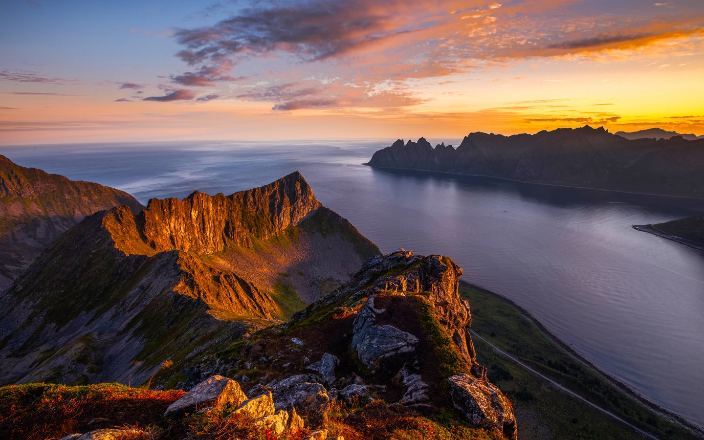 Senja Island in Norway at dawn - WSXGA wallpapers in 1440x900 resolution