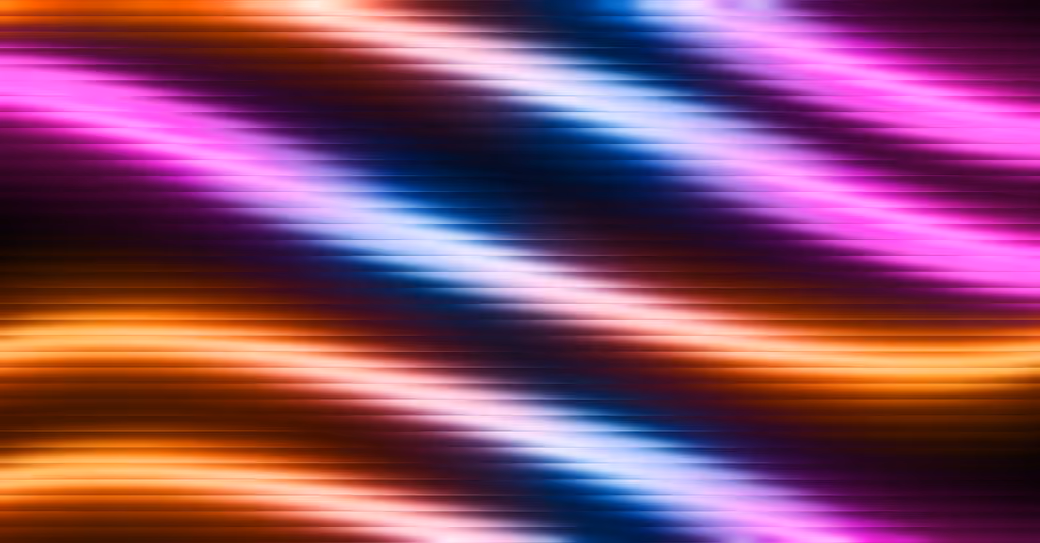 Neon Light Lines with Glass Waves — desktop and phone wallpaper, free download