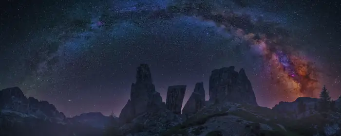 UltraWide 21:9 wallpapers (2560x1080): Milky Way, Dolomites, Italy, Europe