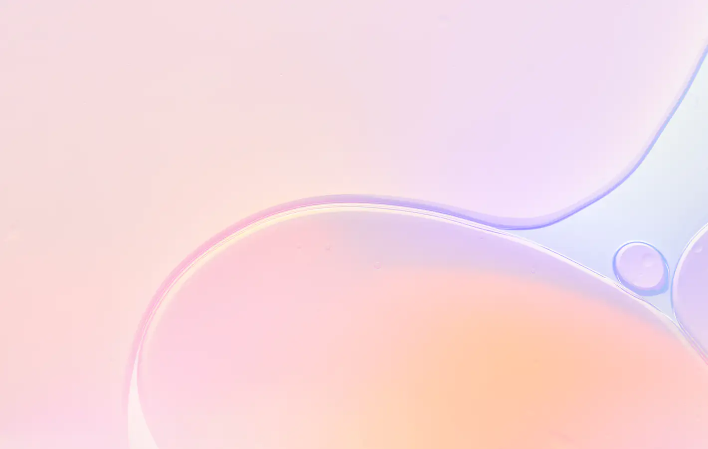 Pastel abstraction with bubbles — desktop and phone wallpaper, free download