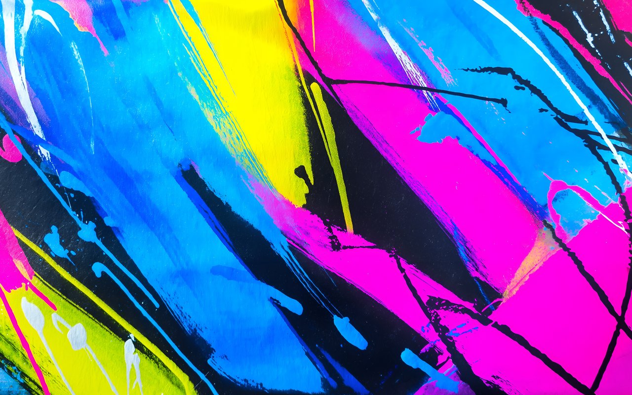 Splashes of multicolored paint - WXGA_1280 wallpapers in 1280x800 resolution