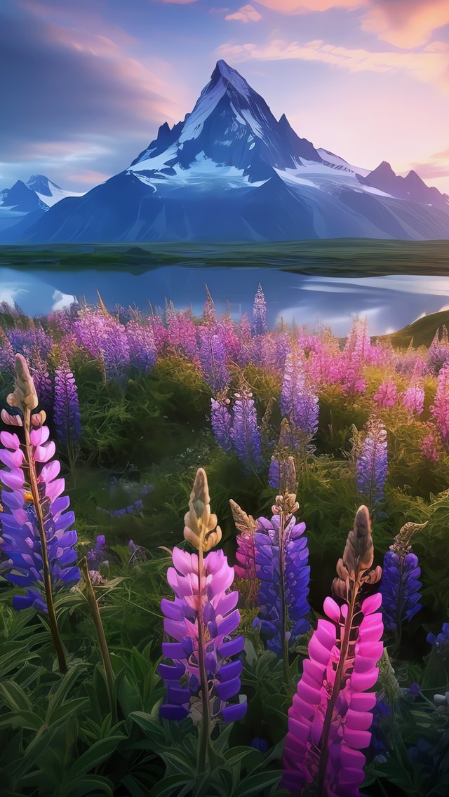 Sunset Over Alpine Mountains - Wallpapers for iPhone 5/5S/5C/SE in 640x1136 resolution